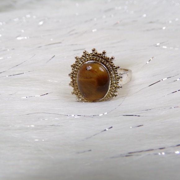 Genuine Tiger's Eye Ring - Picture 1 of 7